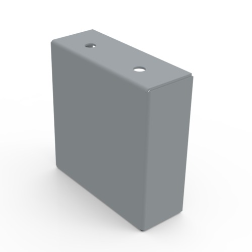 Tapa final para ducto cuadrado de 2.5x2.5″