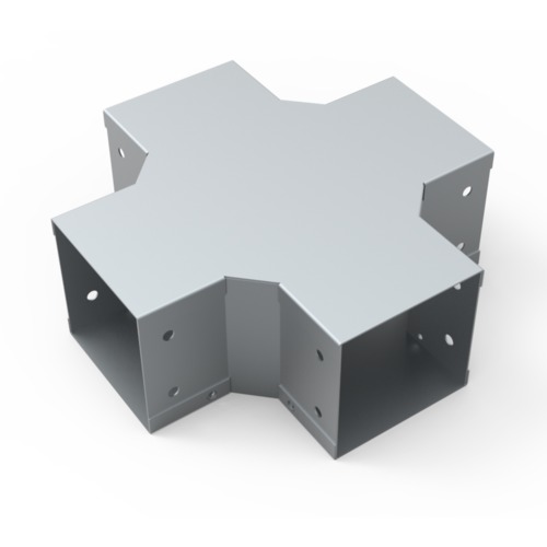 Cruz horizontal para ducto cuadrado de 6x6″